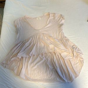 Hi low baby pink tee